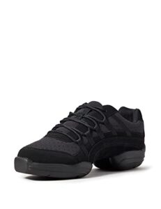 capezio unisex rock it dansneaker dance shoe, dance shoes with cool ventilated arch & modern design for many styles of dance,shoes women & men can wear for studio practice & on stage-black,size 10.5