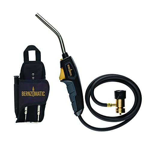 Bernzomatic BZ8250HT Reach Hose Torch, Trigger-Start Hose Torch with Included Holster For Fuel Canister