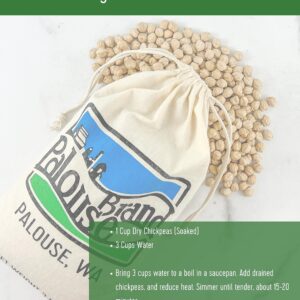 Chickpeas | Garbanzo Beans | 5 LBS | Family Farmed in Washington State | Desiccant Free | Non-GMO Project Verified | Kosher Parve | USA Grown | Field Traced | Burlap Bag