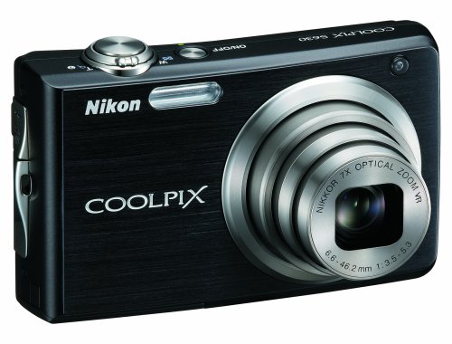 Nikon Coolpix S630 12MP Digital Camera with 7x Optical Vibration Reduction (VR) Zoom and 2.7 inch LCD (Jet Black)