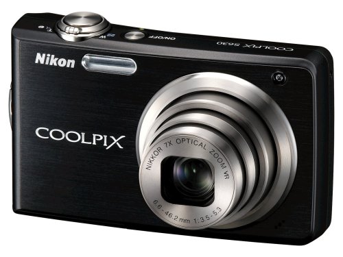 Nikon Coolpix S630 12MP Digital Camera with 7x Optical Vibration Reduction (VR) Zoom and 2.7 inch LCD (Jet Black)