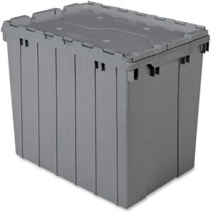 akro-mils akm39170grey attached lid storage container