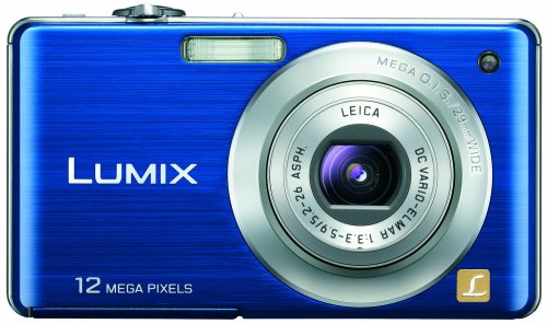 Panasonic Lumix DMC-FS15 12MP Digital Camera with 5x MEGA Optical Image Stabilized Zoom and 2.7 inch LCD (Blue)