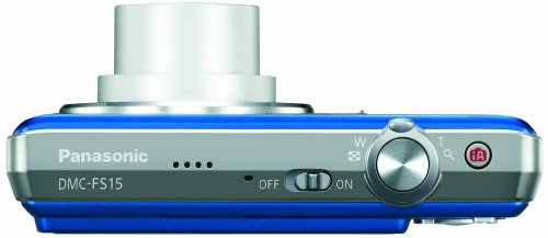 Panasonic Lumix DMC-FS15 12MP Digital Camera with 5x MEGA Optical Image Stabilized Zoom and 2.7 inch LCD (Blue)