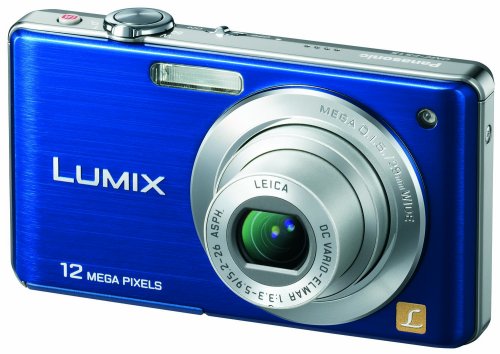 Panasonic Lumix DMC-FS15 12MP Digital Camera with 5x MEGA Optical Image Stabilized Zoom and 2.7 inch LCD (Blue)