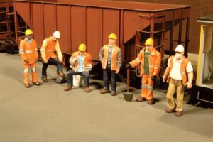 bachmann trains - figures - maintenance workers (6pcs/pk) - ho scale