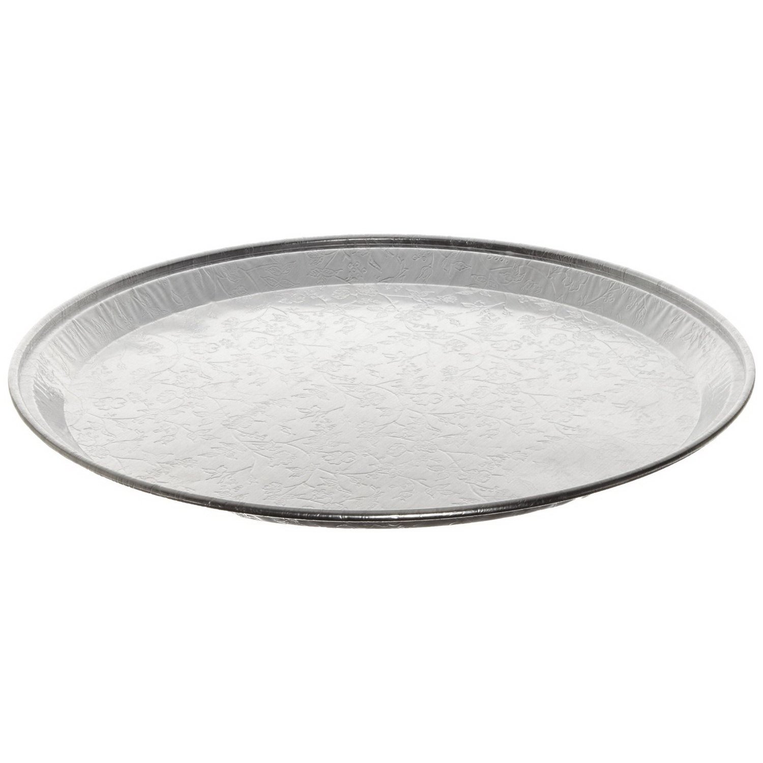 Durable Packaging-16FT-25 Disposable Aluminum Round Flat Serving Tray, 16" (Pack of 25),1-pack