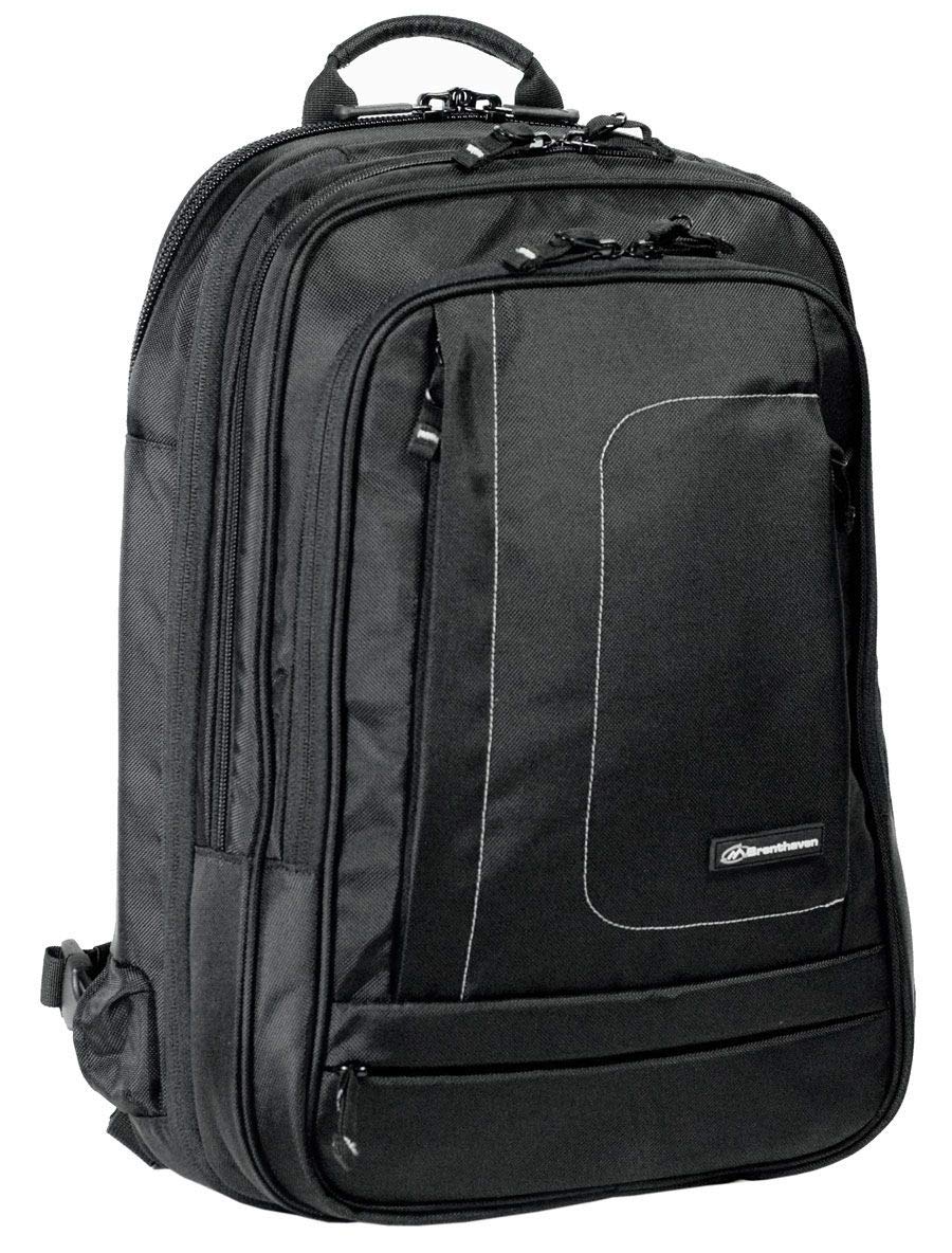 Brenthaven Metrolite Travel Backpack Fits 15.6 Inch Chromebooks, Laptops, Tablets, Plane Carry On Bag - Black, Durable, Rugged Protection from Impact and Compression