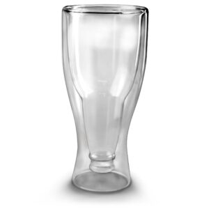 genuine fred hopside down beer glass, standard