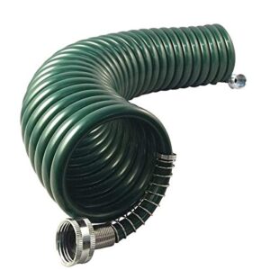 flexon ch1225cn coil garden hose, 25ft, green