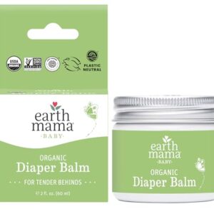 Earth Mama Organic Diaper Balm 2-Ounce | Diaper Cream for Baby | EWG Verified, Petroleum & Artificial Fragrance-Free with Calendula for Sensitive Skin