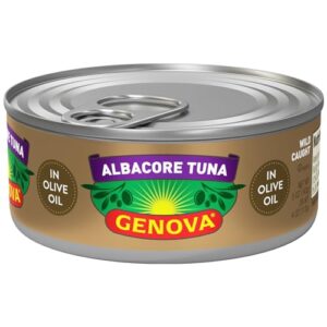 genova premium albacore tuna in olive oil, wild caught, solid white, 5 oz. can (pack of 12)