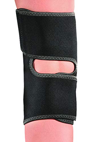 MUELLER Sports Medicine Self Adjusting Adult Knee Support Braces for Knee Pain with Side Stabilizers for Men and Women, Black, 14 - 20 Inches, One Size Fits Most