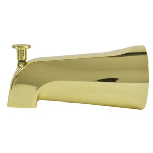 danco universal tub spout with diverter, polished brass, 1-pack (89265)