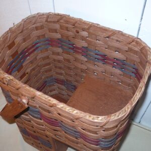 Amish Handmade Stair Step Basket (Small). This Handmade Basket Enhances Any Country Home Decor and Also Makes Carrying Items up and Down the Stairs Easier. You Will Love It! Measures: Top Opening 12" X 9" - 14.5" High - 7" From Bottom of Basket to Bottom