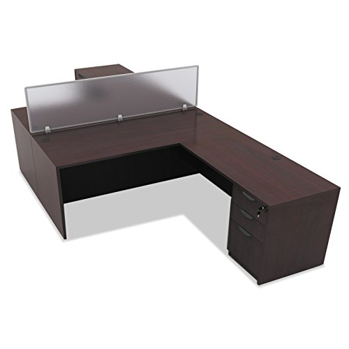 Alera ALEVA216630MY 65 in. x 29.5 in. x 29.63 in. Valencia Series Straight Front Desk Shell - Mahogany