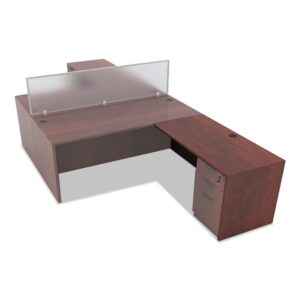 Alera ALEVA354824MC Valencia Series 47-1/4 in. x 23-5/8 in. x 29-1/2 in. Reversible Return/Bridge Shell - Cherry