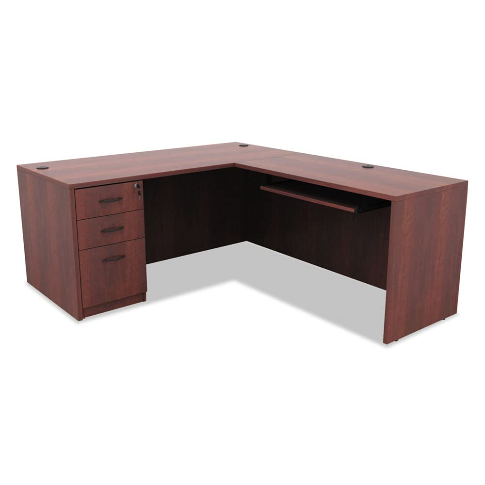 Alera ALEVA354824MC Valencia Series 47-1/4 in. x 23-5/8 in. x 29-1/2 in. Reversible Return/Bridge Shell - Cherry