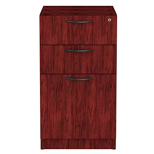 Alera ALEVA532822MY Valencia Series 15.63 in. x 20.5 in. x 28.5 in. Box/File Full Pedestal - Mahogany