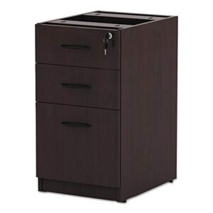 Alera ALEVA532822MY Valencia Series 15.63 in. x 20.5 in. x 28.5 in. Box/File Full Pedestal - Mahogany