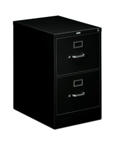 hon 2-drawer filing cabinet - 510 series full-suspension legal file cabinet, 29h by 25d by 18.25w, black (h512c)”