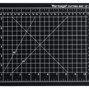 Dahle Vantage 10670 Self-Healing Cutting Mat, 9"x12", 1/2" Grid, 5 Layers for Max Healing, Perfect for Crafts & Sewing, Black