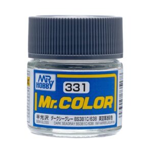 mr. color 331 dark seagray bs381c/638 gloss paint 10ml. bottle hobby