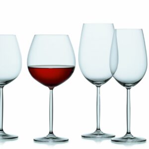 Schott Zwiesel Tritan Crystal Glass Diva Stemware Collection Claret Burgundy Red Wine Glass, 28.4-Ounce, Set of 6