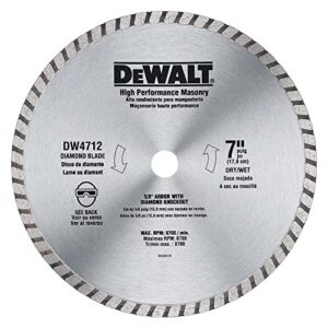 dewalt diamond blade for masonry, 7-inch (dw4712b)