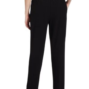 Briggs New York Womens Pull On (Regular Short & Tall Length) Dress Pants, Black, 14 US