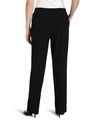 Briggs New York Womens Pull On (Regular Short & Tall Length) Dress Pants, Black, 14 US