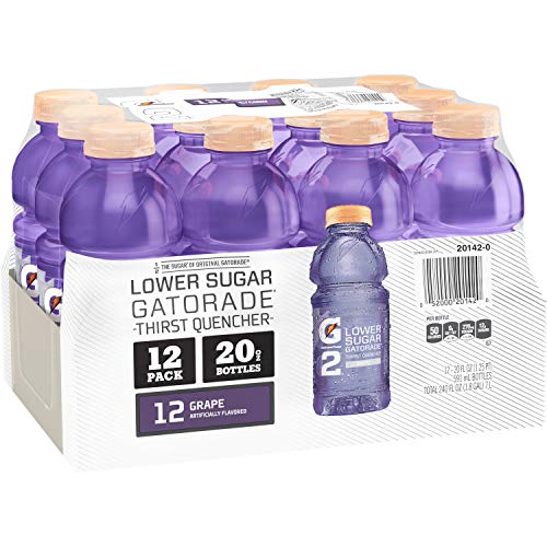 Gatorade G2 Thirst Quencher, Grape, 20 Ounce Bottles (Pack of 12) (Packaging May Vary)