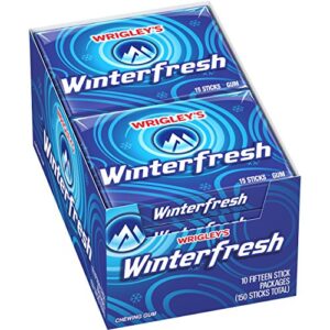 wrigley's winterfresh chewing gum bulk pack, 15 stick (pack of 10)