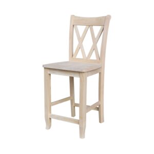 international concepts 24-inch double x stool, unfinished