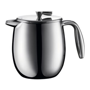 bodum columbia thermal french press coffee maker, insulated, double wall, stainless steel, 17 ounce, 0.5 liter, chrome