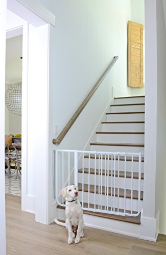 Cardinal Gates SS30 Stairway Special Baby Gate for Stairs - Adjustable Indoor Dog Gate - Aluminum Safety Gate for Kids & Pets - Can be Installed at Angles - 27 to 42.5 Inches Wide - White