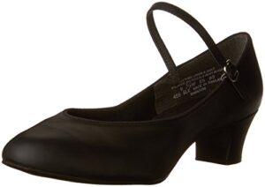 capezio women's suede sole jr. footlight character shoe, black, 5