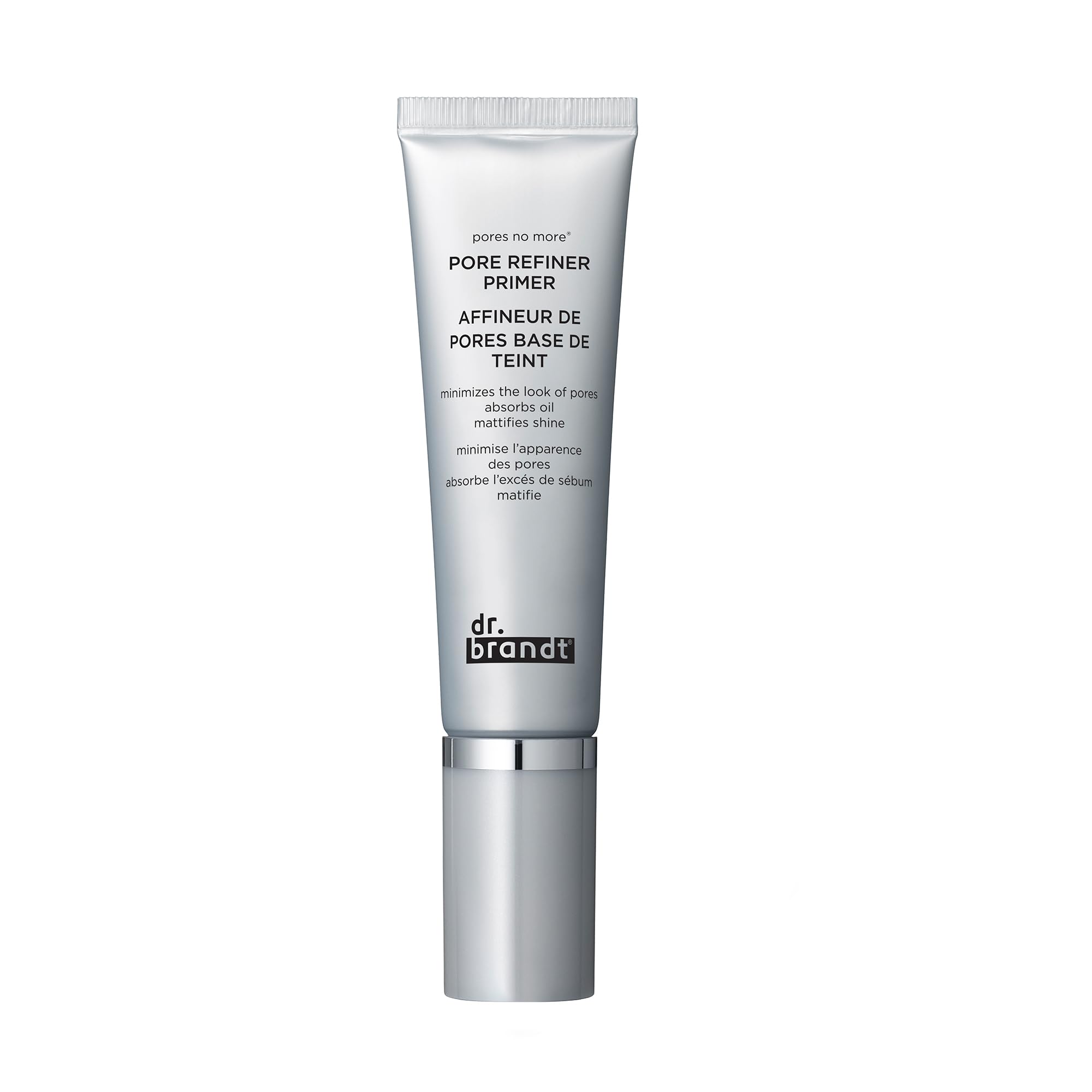 Dr. Brandt Pores No More Pore Refiner Primer - Instantly Minimizes The Appearance of Pores, Diffuses Fine Lines and Imperfections - 1 fl oz / 30 ml