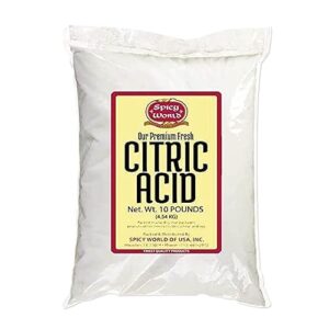 spicy world pure citric acid, 10 pound - food grade & non-gmo- natural food preservative, beauty ingredient