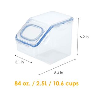 LOCK & LOCK Easy Essentials Food Lids (Flip-top) / Pantry Storage Containers, BPA Free, Top-10 Cup-for Snacks, Clear