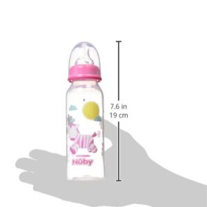 Nuby Printed Non Drip Standard Bottle, Colors May Vary, 2 Count