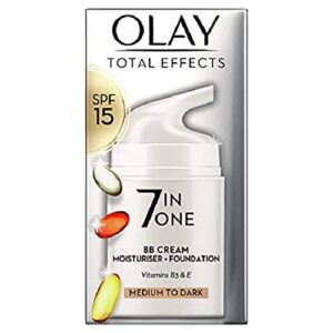 olay total effects 7in1 touch of foundation bb moisturiser medium 50ml