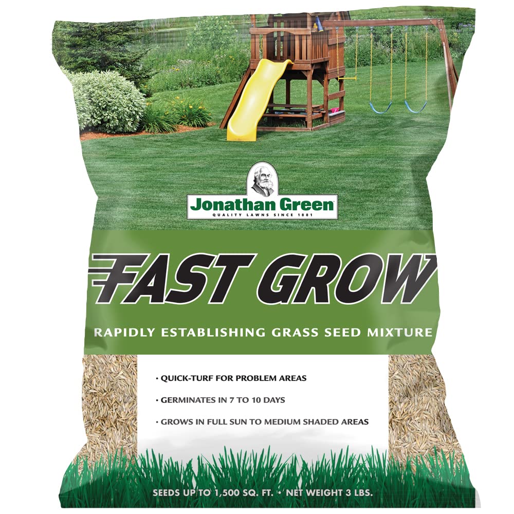 Jonathan Green (10820) Fast Grow Grass Seed - Cool Season Lawn Seed (3 lb)