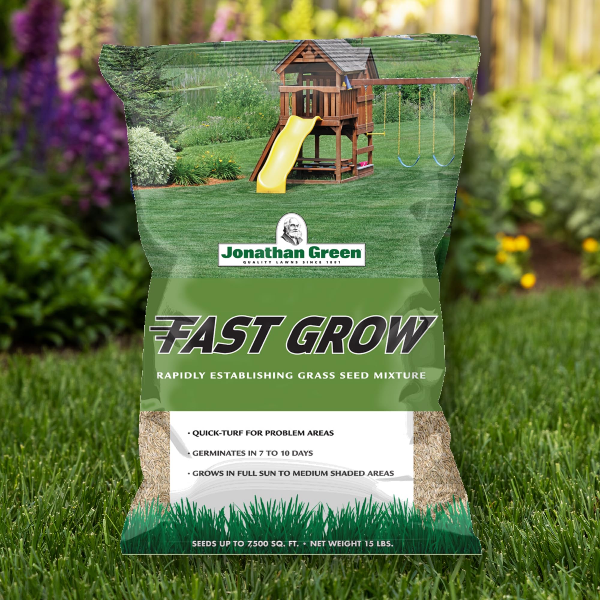 Jonathan Green (10820) Fast Grow Grass Seed - Cool Season Lawn Seed (3 lb)