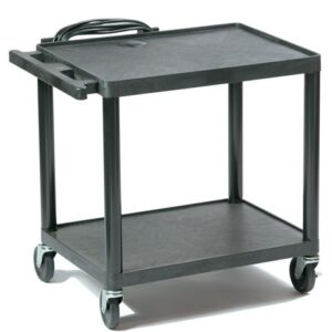 "HamiltonBuhl Plastic AV Cart Adjustable from 16"" to 42""", Black (PC1642E)