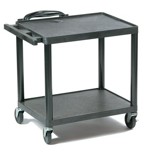 "HamiltonBuhl Plastic AV Cart Adjustable from 16"" to 42""", Black (PC1642E)