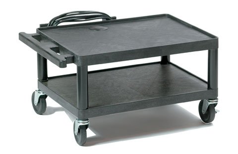 "HamiltonBuhl Plastic AV Cart Adjustable from 16"" to 42""", Black (PC1642E)