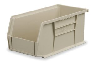 akro-mils / myers industries - 30220stone - hang and stack bin, stone, 7-3/8 outside length, 4-1/8 outside width, 3 outside height