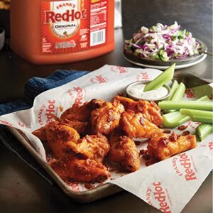 Frank's RedHot Original Cayenne Pepper Hot Sauce, 1 gal - One Gallon Bulk Container of Cayenne Pepper Hot Sauce to Add Flavorful Heat to Entrees, Sides, Snacks, and More