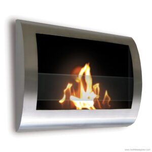 anywhere fireplace indoor wall mount fireplace - chelsea model stainless steel